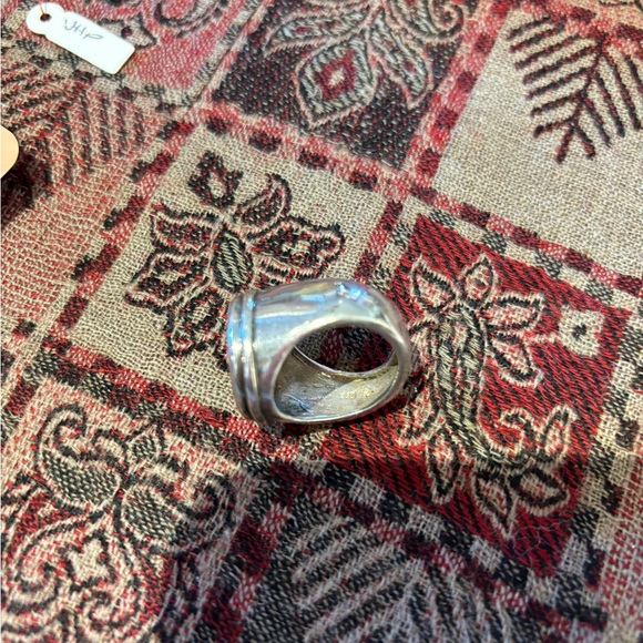 Vintage Silver Ring with Gold Coin - Picture 2 of 5